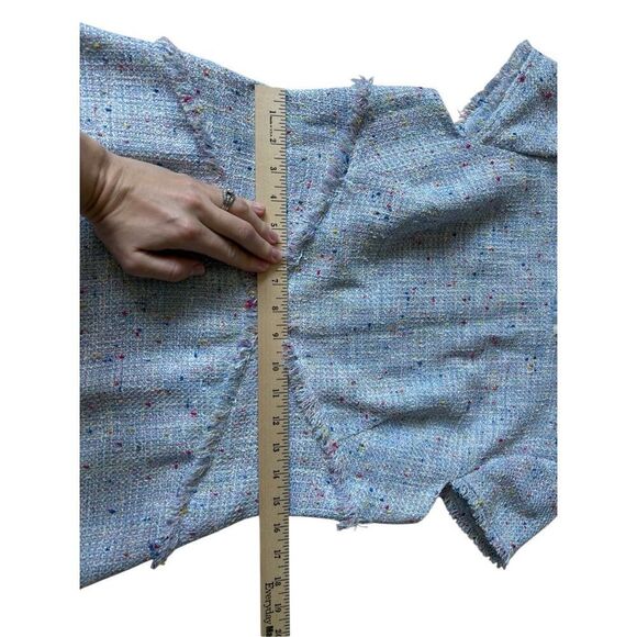 NEW Eliza J Tweed Sheath Mini Dress size 8 Blue Short Sleeve - Picture 6 of 13